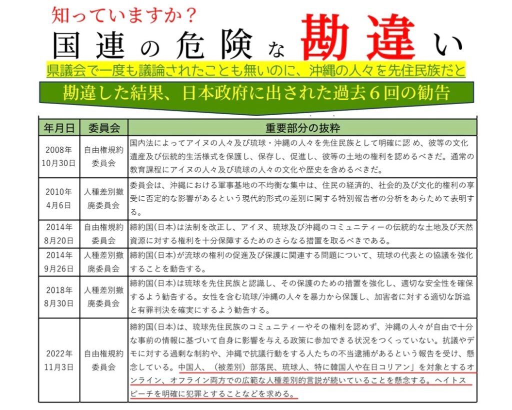 ジュネーブにおける人知れぬ闘い〜沖縄先住民族問題①