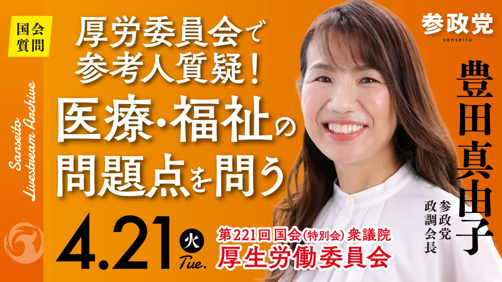 豊田真由子 国会質疑 20260421